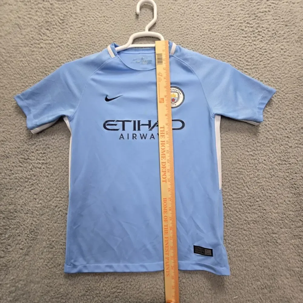 Nike FC Manchester City Jersey Boys Medium 2016 2017 Home Football Soccer Shirt